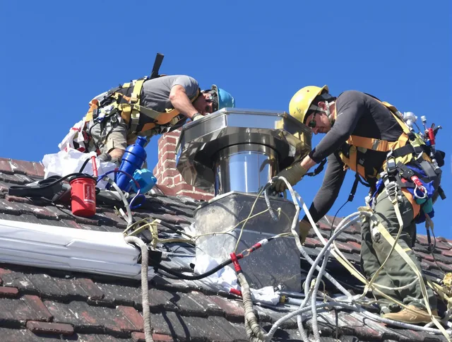 Protective chimney cap installed by Euclid Chimney Sweep in Euclid, OH