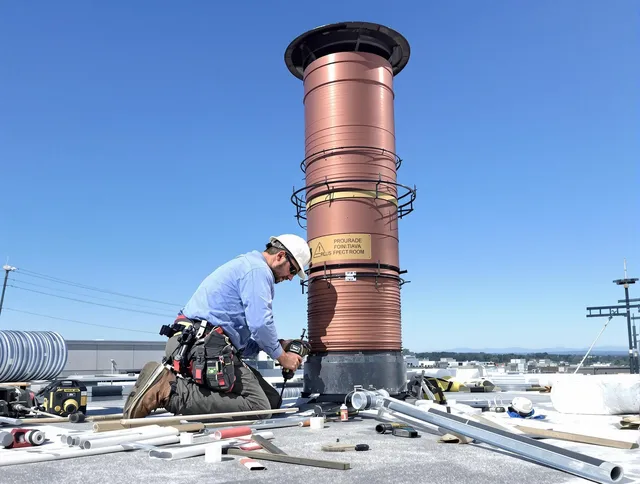 Installed chimney liner by Euclid Chimney Sweep in Euclid, OH