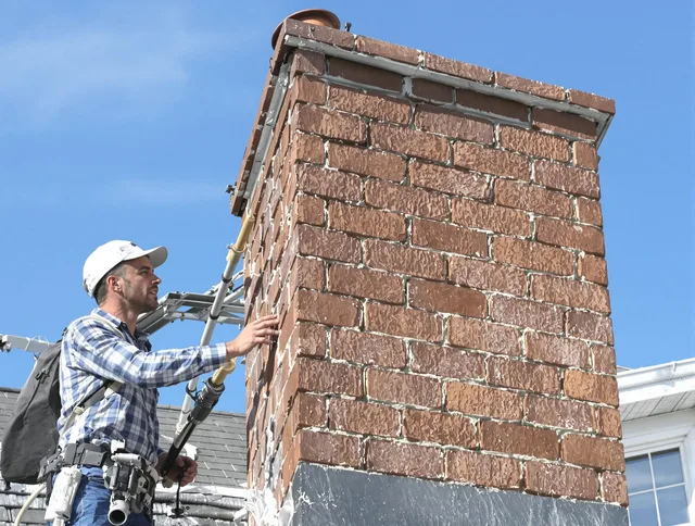 Brickwork for a chimney rebuild by Euclid Chimney Sweep in Euclid, OH