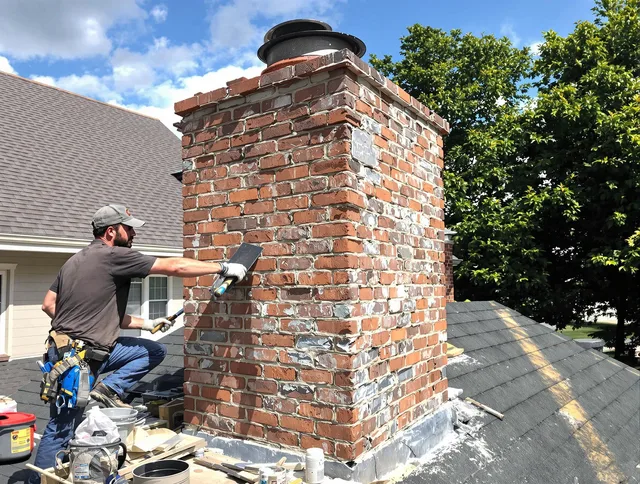 Completed chimney rebuild by Euclid Chimney Sweep in Euclid, OH