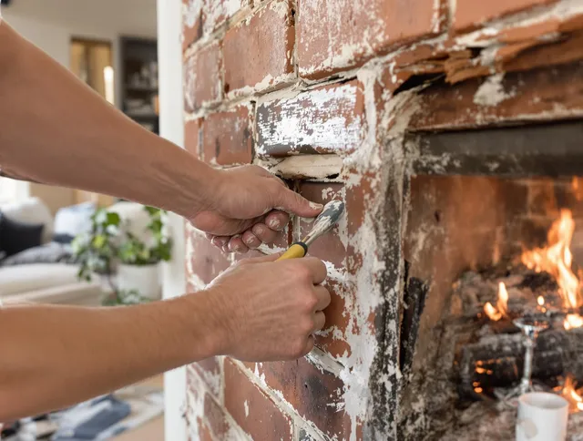 Routine fireplace repair by Euclid Chimney Sweep in Euclid, OH