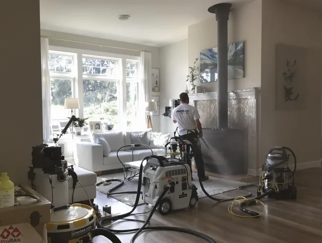 Soot removal service by Euclid Chimney Sweep for a fireplace in Euclid, OH